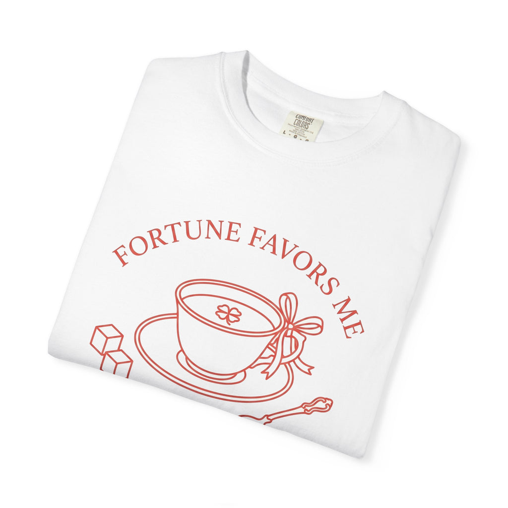 Tea Mug Shirt St Patrick's Day Fortune Gift Women Sketch Tee Mug T-Shirt Lucky Fan Illustrated Tshirt Prosperity Graphic Modern Shamrock