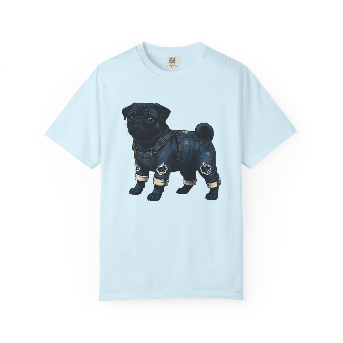 Pug Dog Shirt Dog Fashion Unisex Gift Hand Drawn Tee Poodle T-Shirt Dog Fan