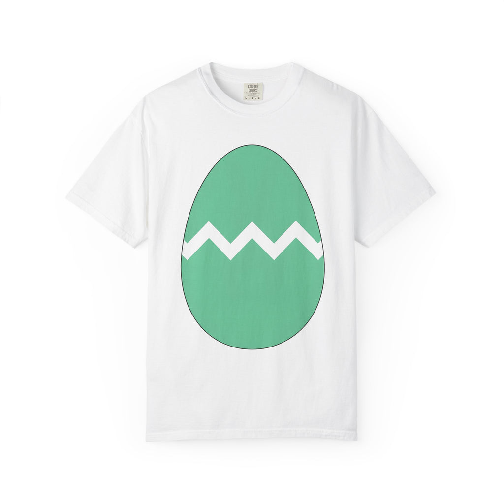 Egg Shirt Easter Festival Gift Women Simple Tee Oval T-Shirt Easter Fan Minimalist Tshirt Celebration Graphic Contemporary Stripe Design