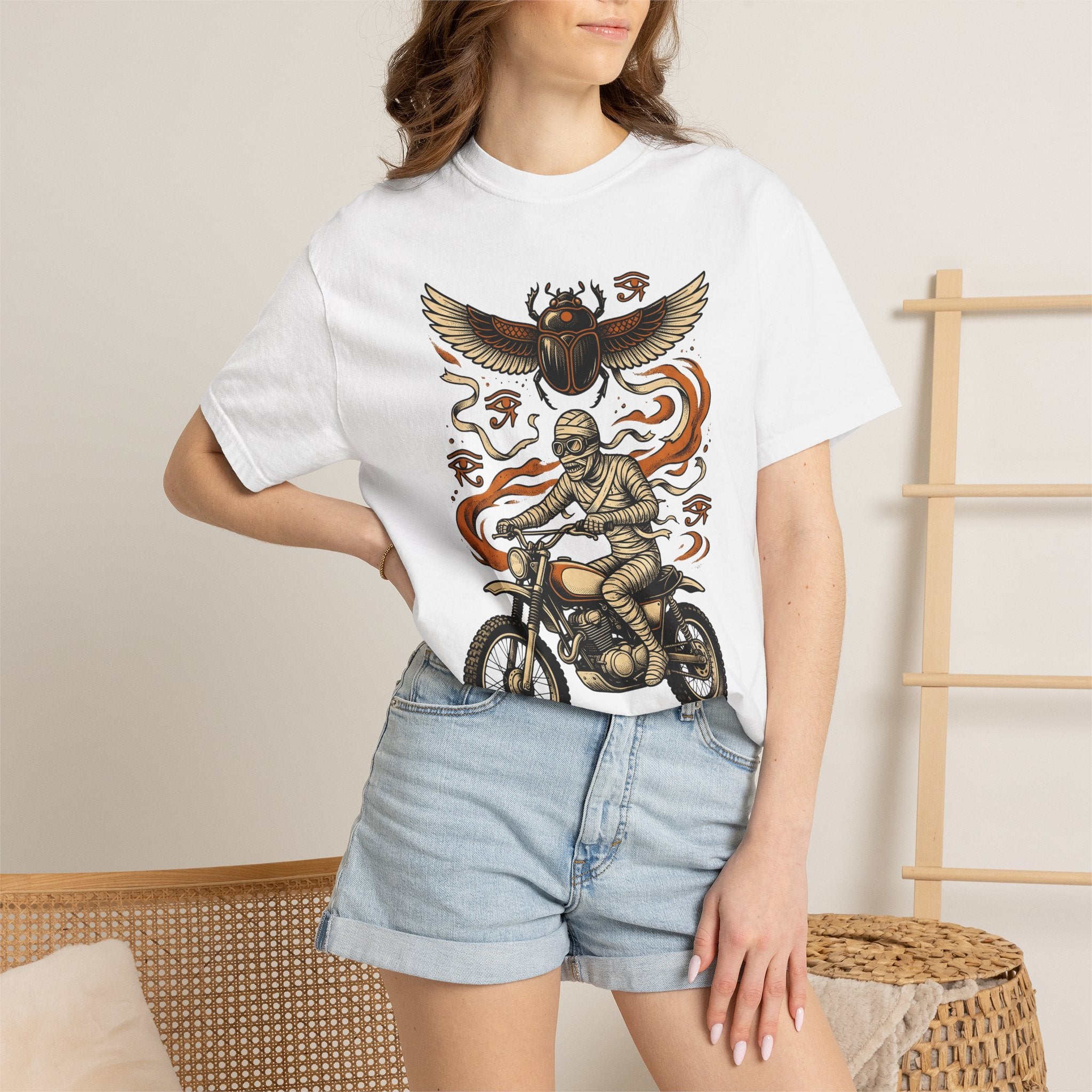 Bandage Rider Shirt Halloween Horror Gift Women Old School Tee Biker T-Shirt Spooky Fan Grunge Tshirt Horror Graphic Classic Scarabee Tshirt