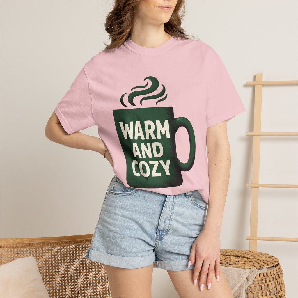 Tea Mug Shirt Christmas Latte Gift Women Farmhouse Tee Coffee Mug T-Shirt Xmas Fan Coffee Cup Tshirt Coffee Graphic Line Art Steam Tshirt