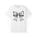 Baseball Bow Clip Shirt Moms Games Gift Women Old School Tattoo Tee Hair Clips T-Shirt Mother Fan Tattooed Tshirt Sports Graphic Hand Drawn