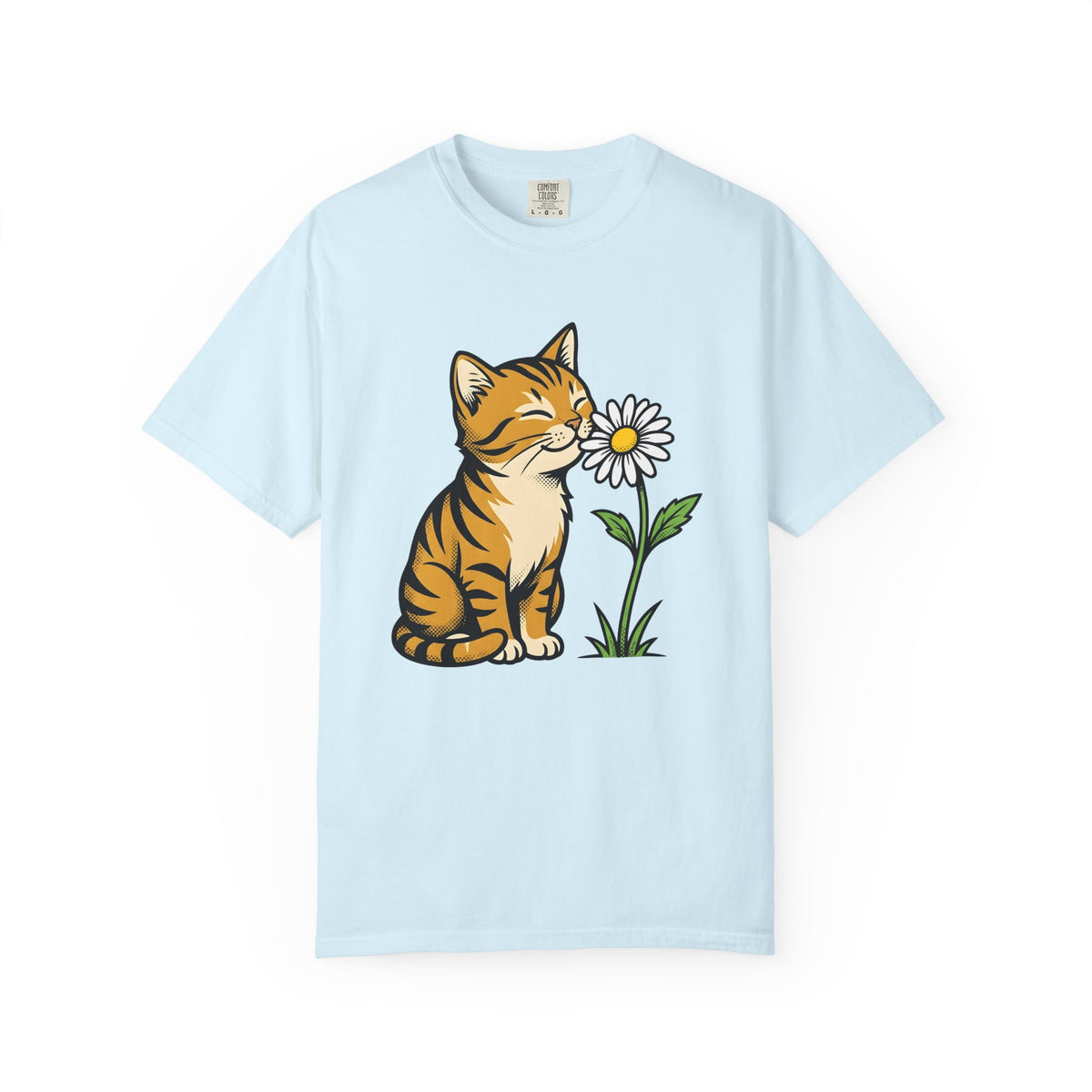 Tabby Cat Shirt Cat Floral Unisex Gift Cartoon Tee Kitty T-Shirt Cat Fan Feline