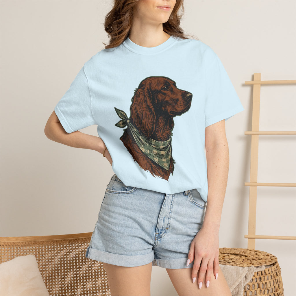 Dog Bandana Shirt St Patrick's Day Pet Gift Women Vintage Tee Bandana T-Shirt Shamrock Fan Retro Tshirt Animal Graphic Hand Drawn Scarf