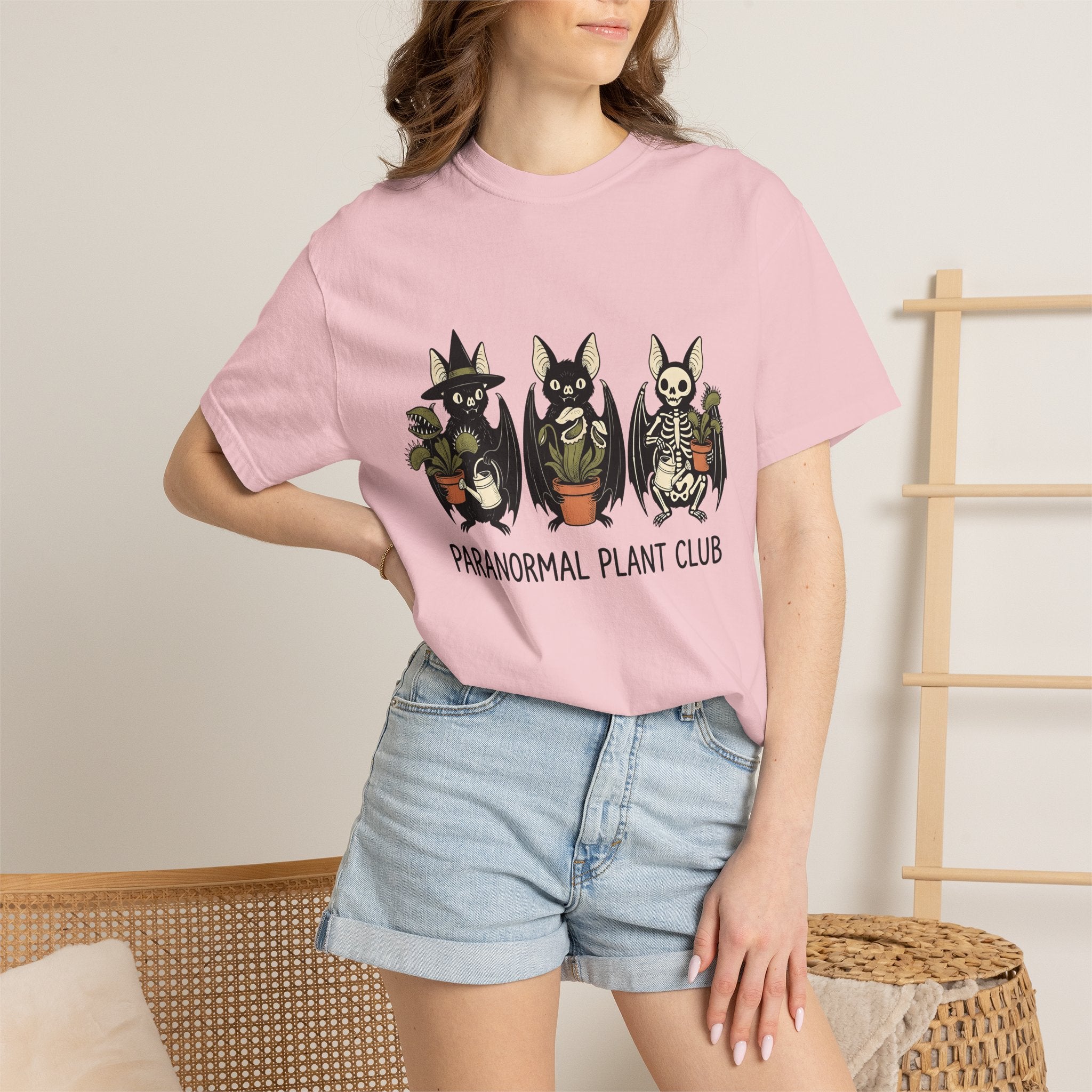 Bat Plant Shirt Halloween Gothic Gift Women Cartoon Tee Black Bat T-Shirt Horror Fan Dark Art Tshirt Gothic Graphic Vintage Skeleton Tshirt