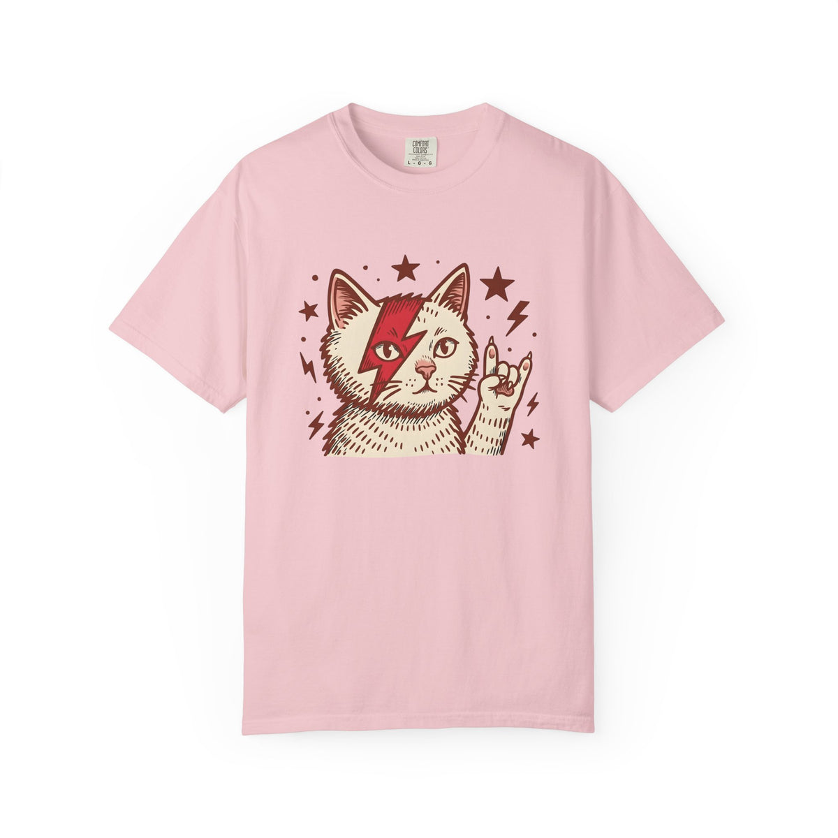 Rock Cat Shirt Cat Music Unisex Gift Bold Graphic Tee Kitty T-Shirt Feline Fan