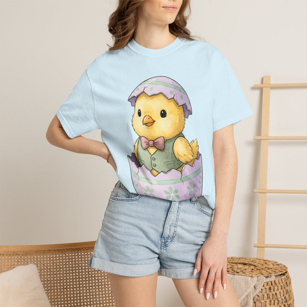 Baby Chick Shirt Easter Animal Gift Women Cute Tee Chick T-Shirt Easter Fan Chickling Tshirt Creature Graphic Watercolor Egg Shell Tshirt