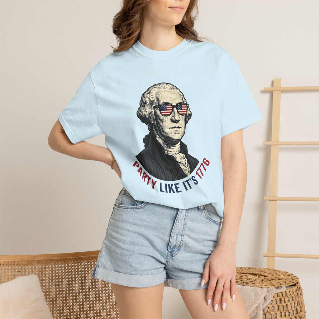 George Washington Design Shirt 4th Of July Patriotism Gift Women Vintage Tee Washington T-Shirt Independence Day Enthusiast Distressed
