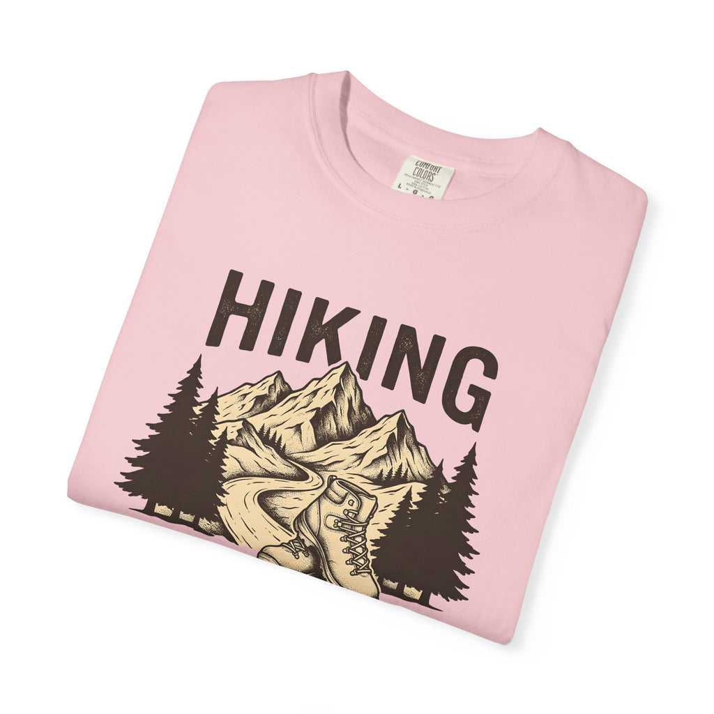 Hiking Shoes Shirt Hiking Nature Gift Women Retro Tee Trail Shoes T-Shirt Hiker Enthusiast Vintage Tshirt Wilderness Graphic Sketch Peak