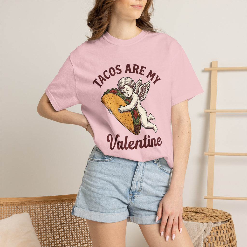 Heart Taco Shirt Valentine's Day Meals Gift Women Classic Tee Taco T-Shirt Valentine Fan Retro Tshirt Food Graphic Doodle Angel Wings Tshirt