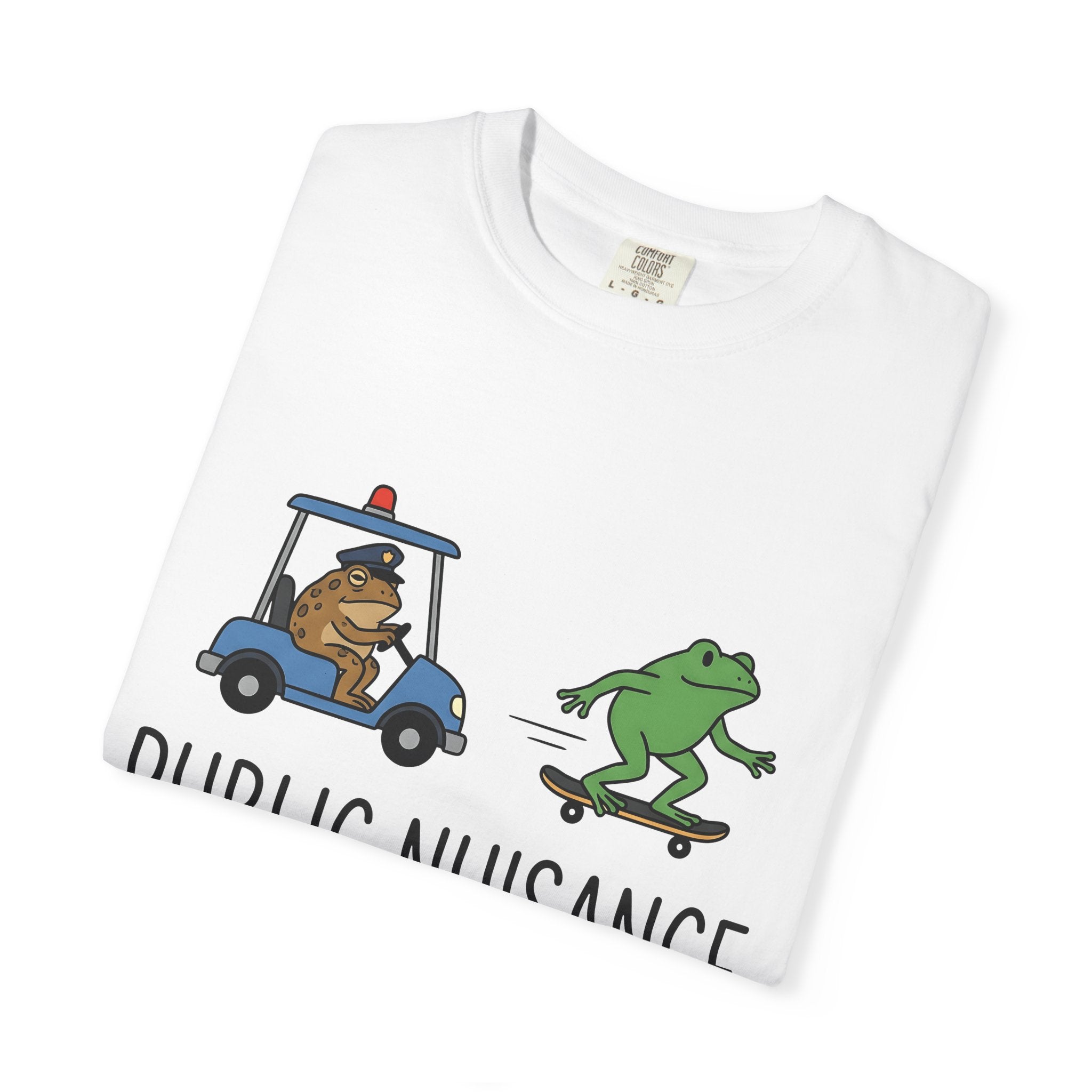 Frog Skate Shirt Funny Wildlife Gift Women Comic Tee Toad T-Shirt Humor Fan Cartoon Tshirt Animal Graphic Sketch Cop Car Tshirt