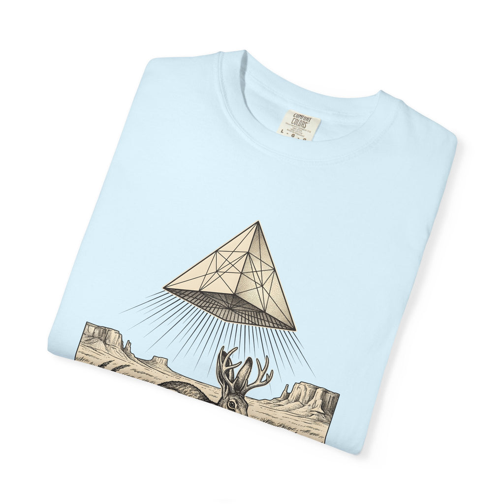 Jackalope Shirt Mystical Animal Gift Women Boho Tee Antelope T-Shirt Spiritual Fan Bohemian Tshirt Creature Graphic Vintage Pyramid Tshirt