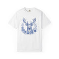Elk Bloom Shirt Christmas Nature Gift Women Wildflower Tee Wapiti T-Shirt Xmas Fan Wildlife Graphic Wildflower Illustration Classic Rack