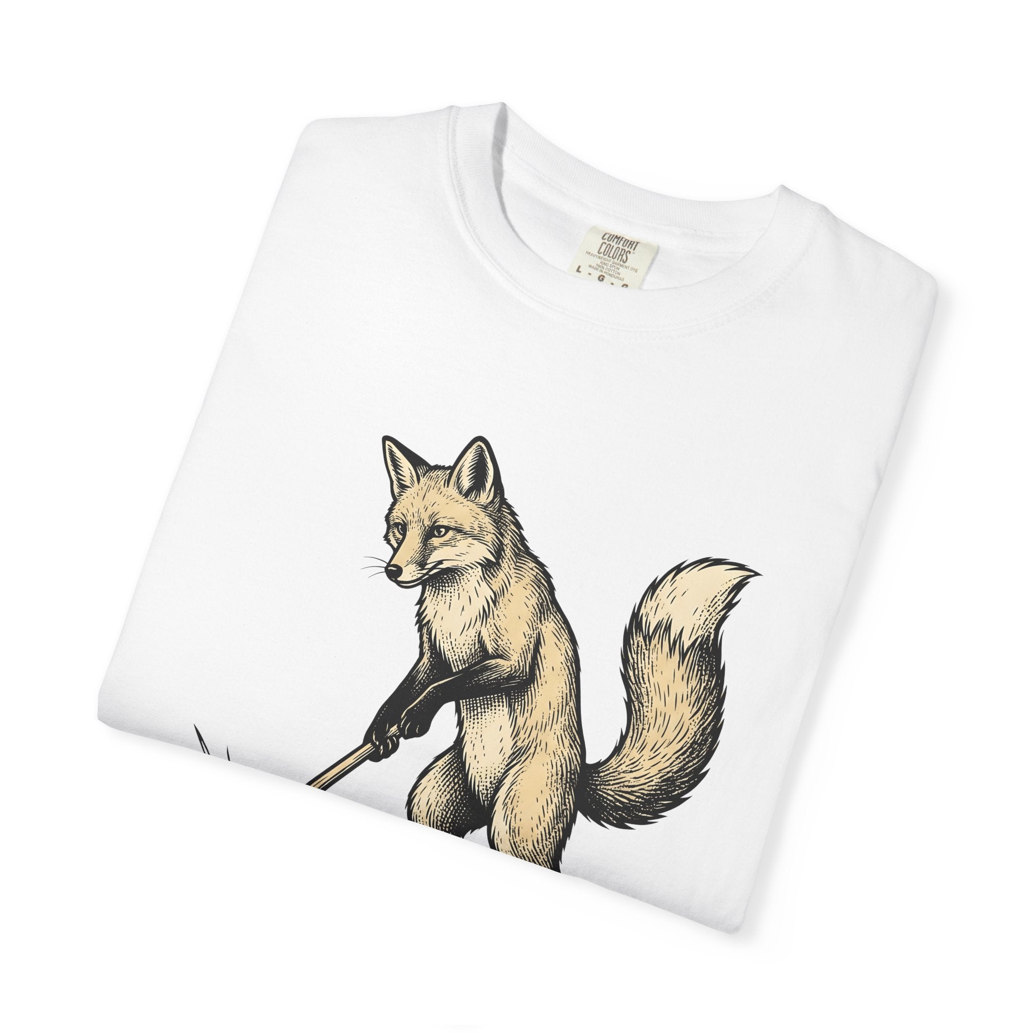 Fox Playing Croquet Shirt Sports Animal Gift Women Hand Drawn Tee Fox T-Shirt Athlete Fan Vixen Graphic Tshirt Vintage Mallet Tshirt