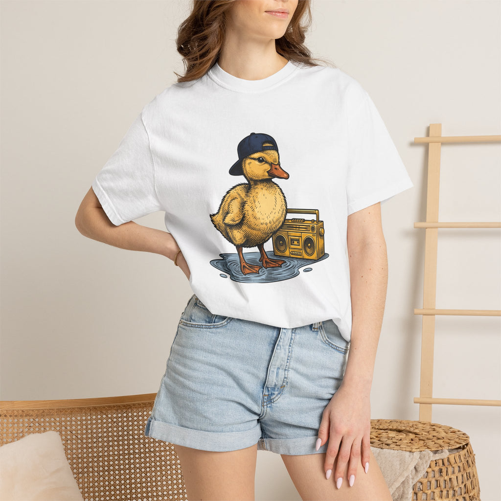 Duck Graphic Shirt Easter Animal Gift Women Vintage Tee Duck T-Shirt Easter Fan Fowl Graphic Retro Tshirt Creature Illustration Hand Drawn