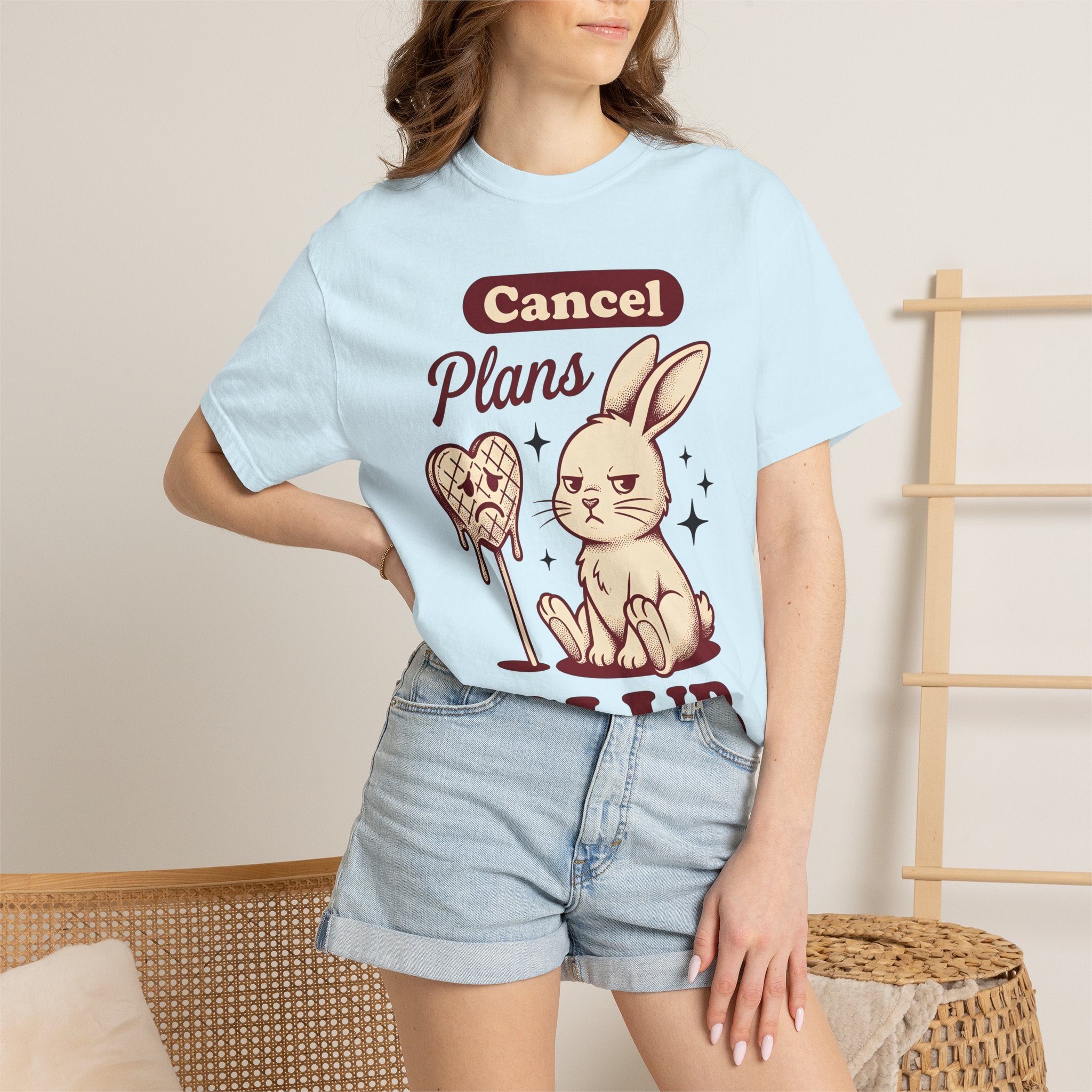 Upset Hare Shirt Valentine's Day Reclusive Gift Women Line Art Tee Rabbit T-Shirt Valentine Fan Illustrated Tshirt Hermit Graphic Distressed