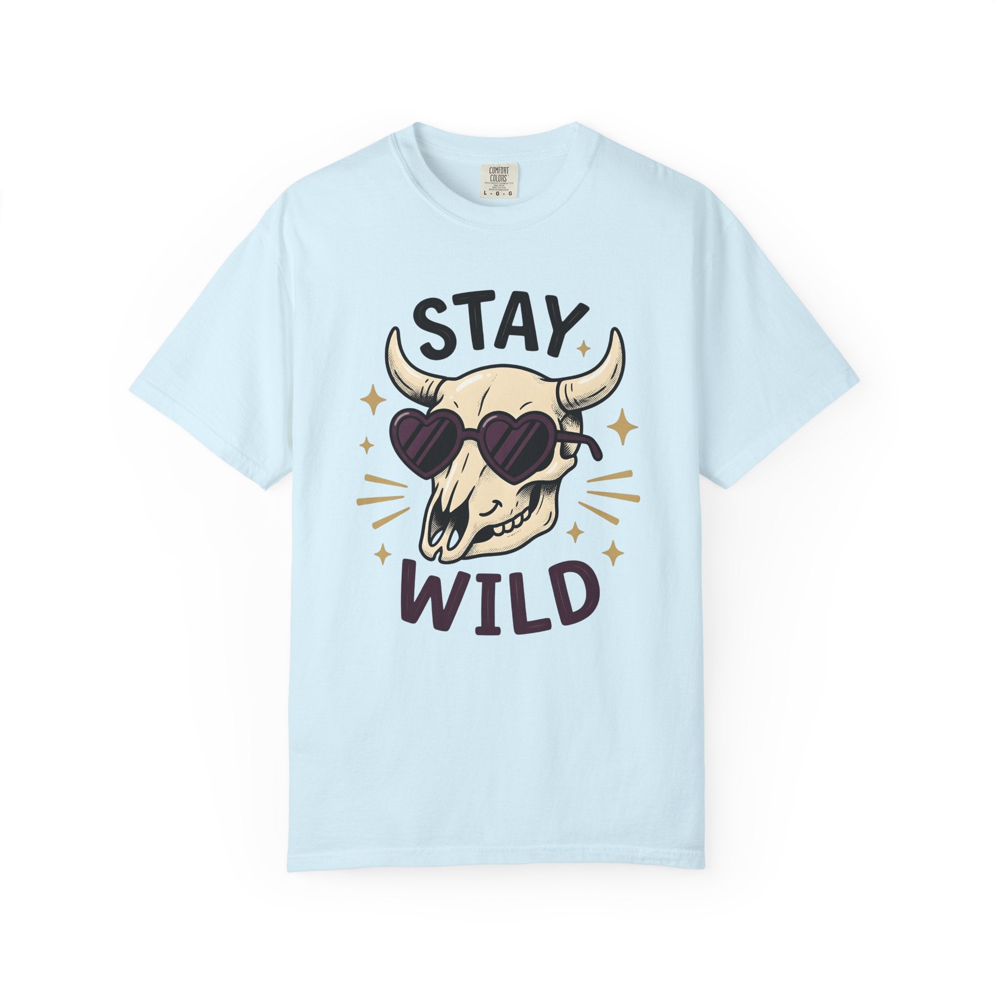 Bull Skull Shirt Cowgirl Western Gift Women Cartoon Tee Skull T-Shirt Rodeo Fan Cowboy Tshirt Western Graphic Retro Heart Sunglasses Tshirt