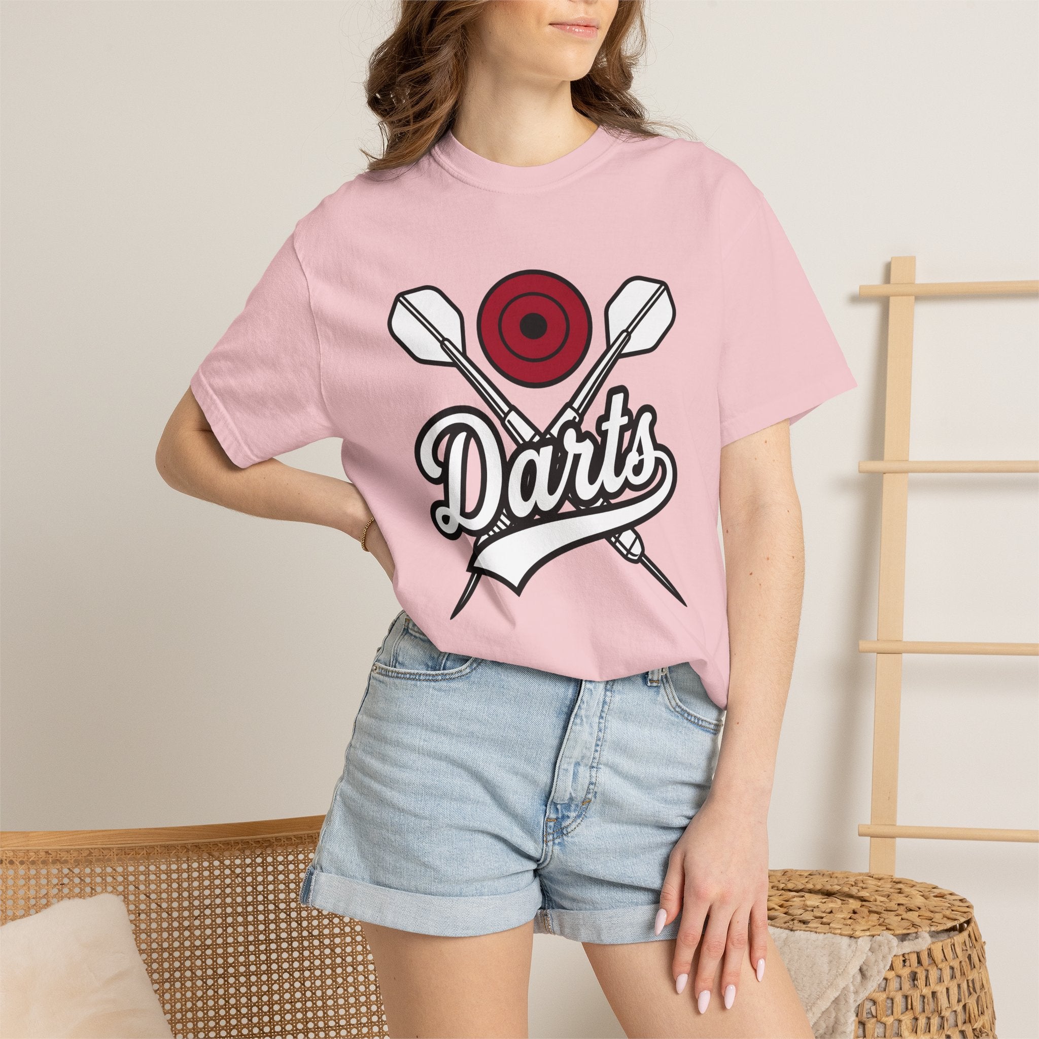 Dartboard Circle Shirt Darts Tavern Gift Women Minimalist Tee Target T-Shirt Darter Fan Simple Tshirt Pub Graphic Classic Intersecting Darts