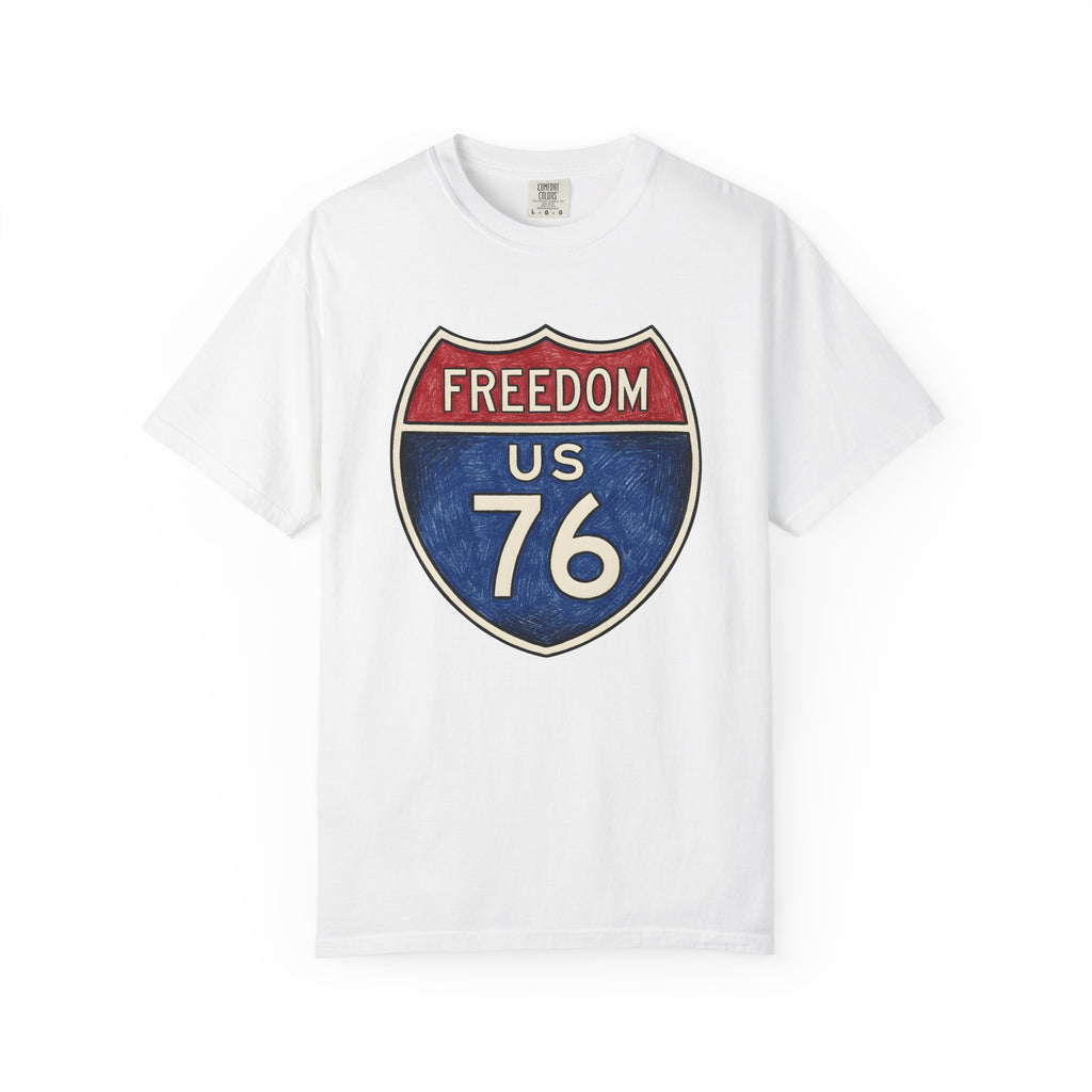 Street Sign Shirt America Independence Gift Women Usa Colors Tee Road Sign T-Shirt American Fan Patriotic Tshirt Liberty Graphic Old School