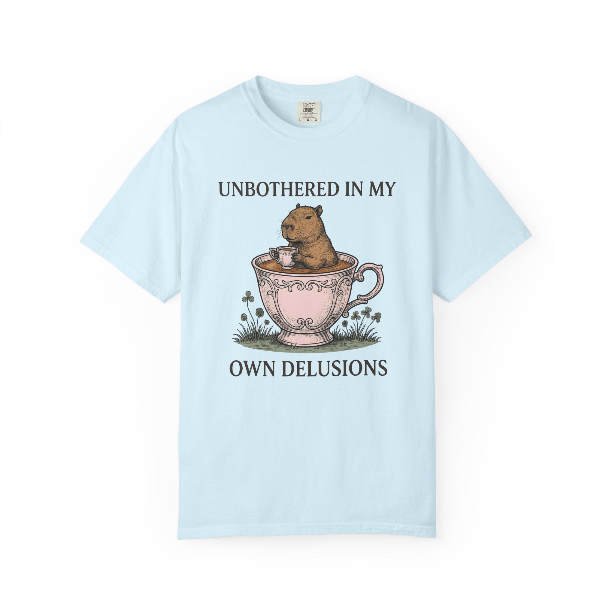 Capybara Cup Shirt Funny Pet Gift Women Retro Tee Mug T-Shirt Humor Fan Vintage Tshirt Animal Graphic Sketch Shamrock Tshirt