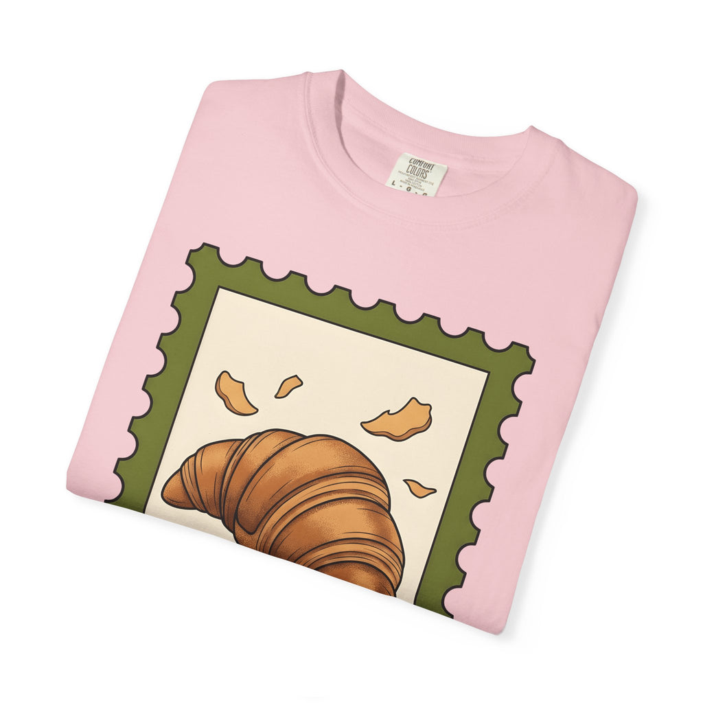 Croissant Shirt Desserts Pastries Gift Women Cartoon Tee Croissant Drawing T-Shirt Sweets Fan Comic Tshirt Bakery Graphic Vintage Bread
