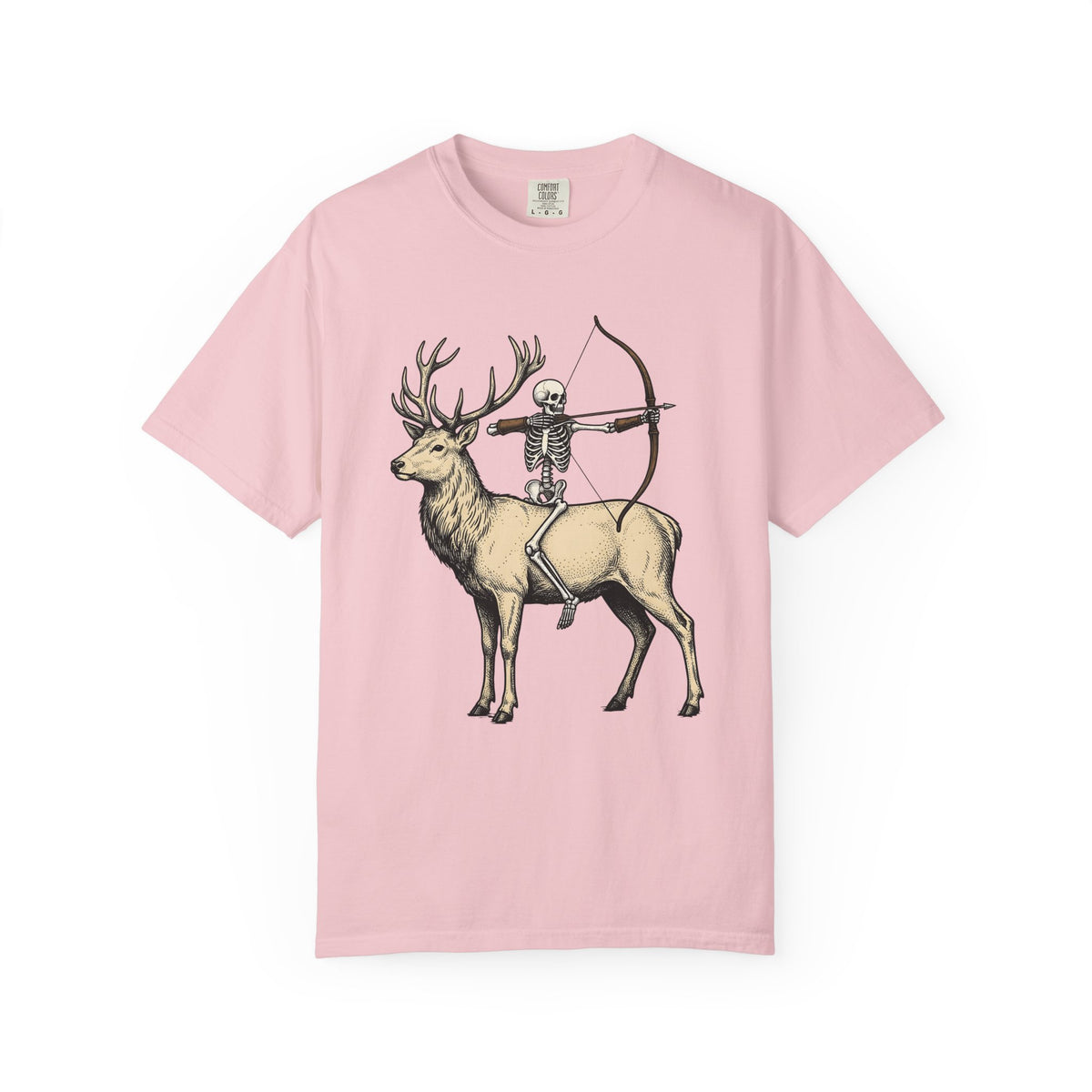 Skull Stag Shirt Gothic Autumn Unisex Gift Retro Tee Antler T-Shirt Dark Fan