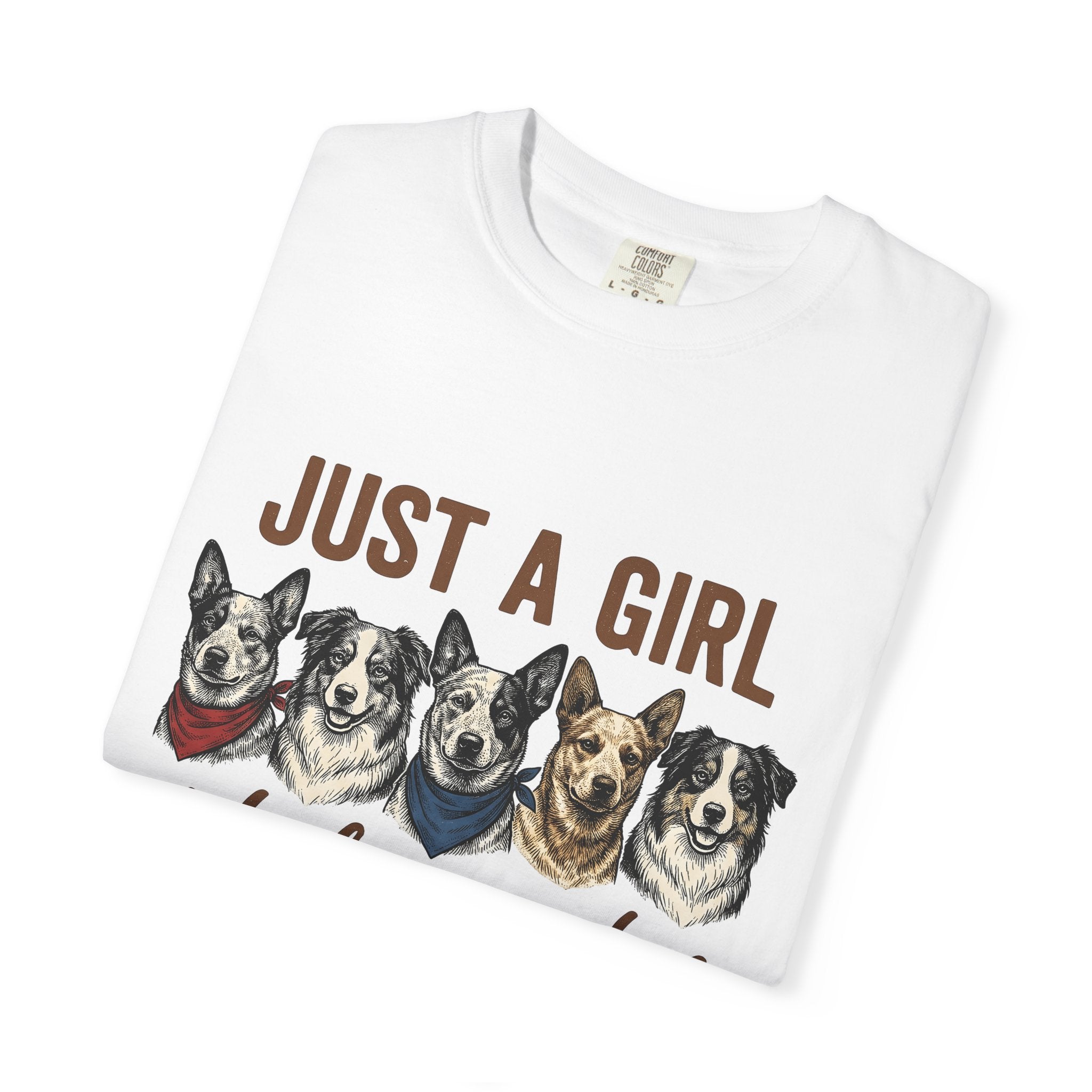 Farm Dogs Shirt Cowgirl Animal Gift Women Line Art Tee Farm Dogs T-Shirt Cowgirl Fan Illustrated Graphic Tshirt Hand Drawn Kerchief Tshirt