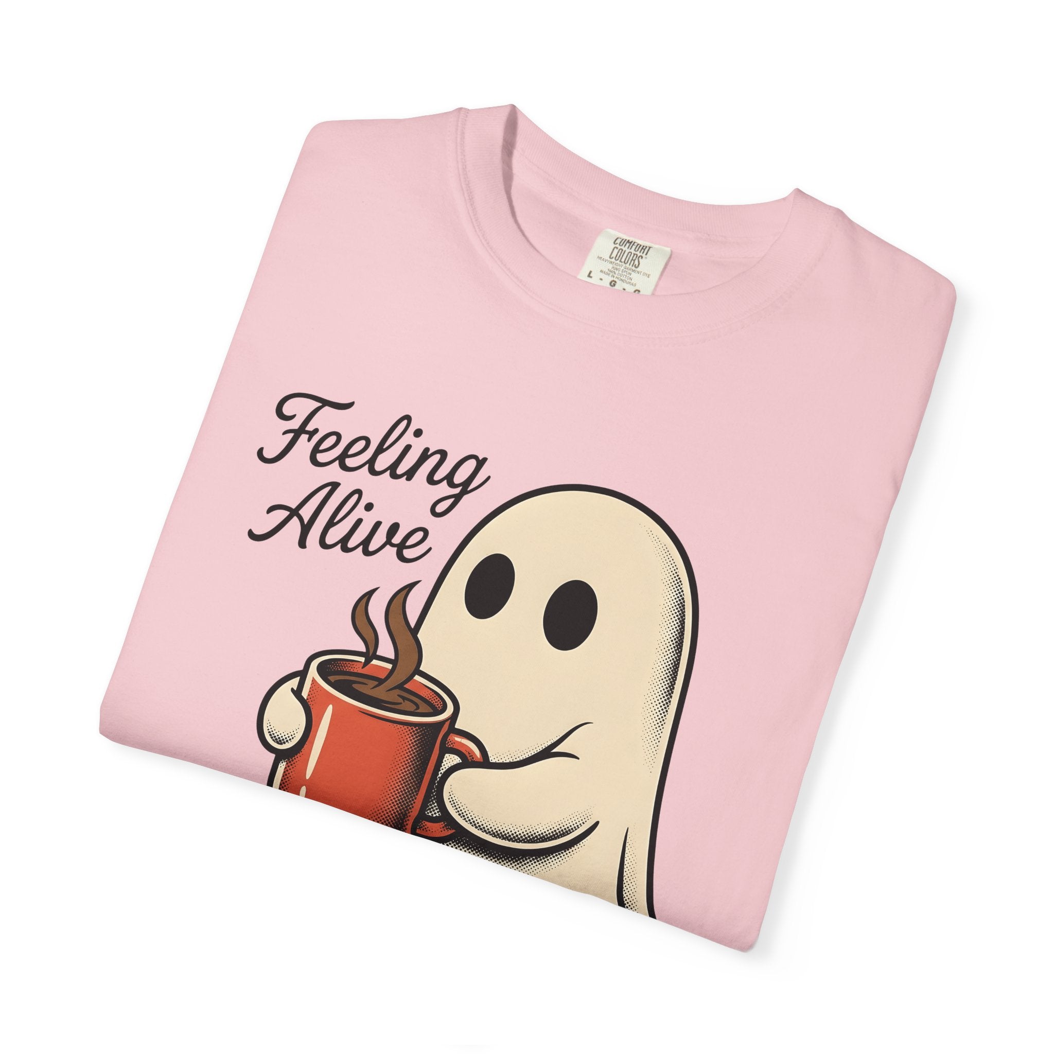 Spooky Coffee Shirt Halloween Espresso Gift Women Comic Tee Creepy Coffee T-Shirt Halloween Fan Coffee Tshirt Coffee Graphic Vintage Cup