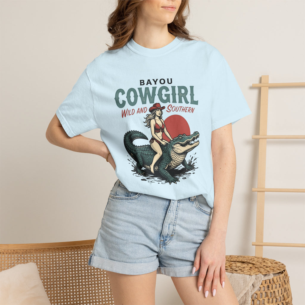 Rodeo Girl On Croc Shirt Cowgirl Cowboy Gift Women Antique Tee Rodeo Queen T-Shirt Cowgirl Fan Vintage Tshirt Cowboy Graphic Line Art