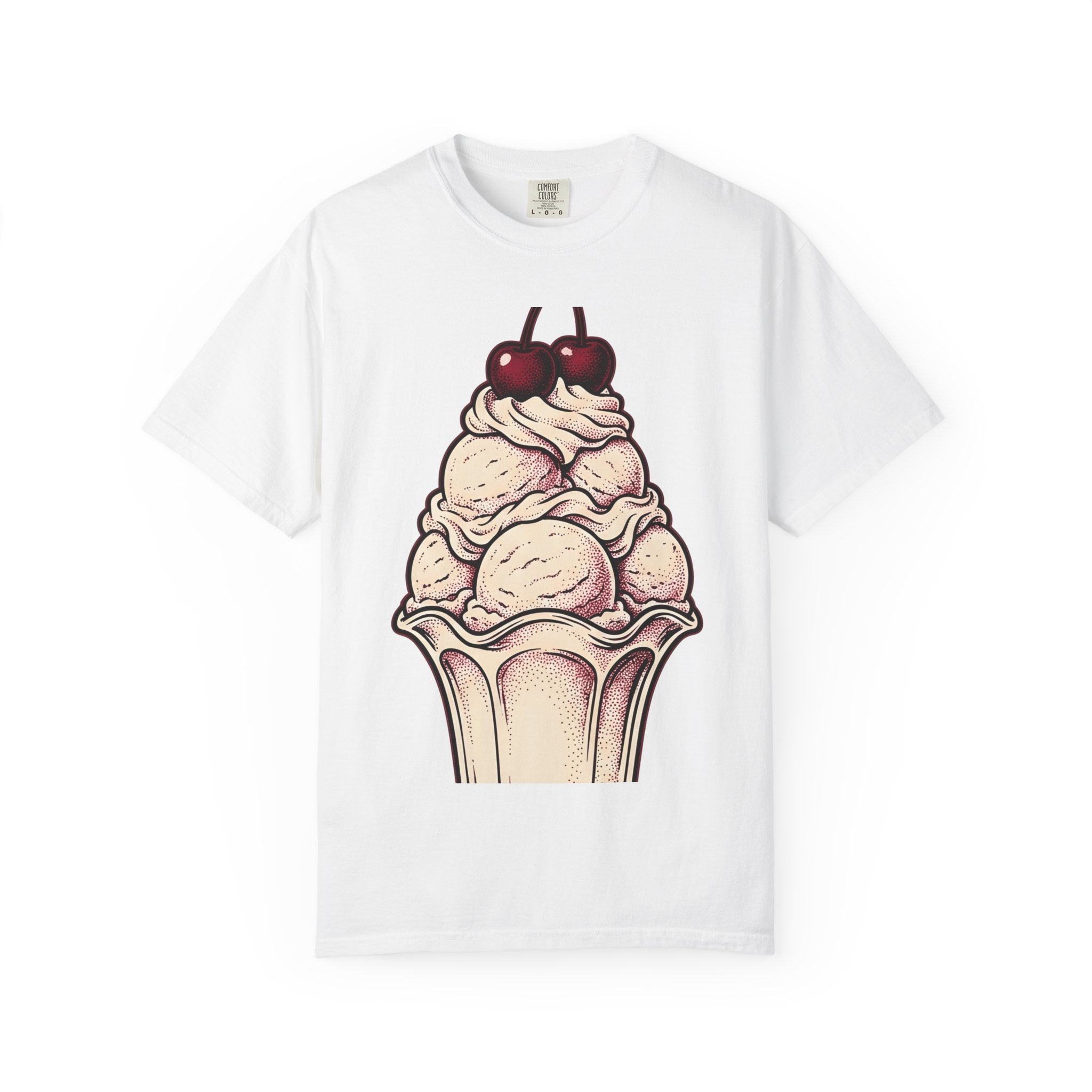 Ice Cream Cone Shirt St Valentines Day Sweets Gift Women Retro Tee Ice Cream T-Shirt Valentine Fan Vintage Tshirt Dessert Graphic Sketch