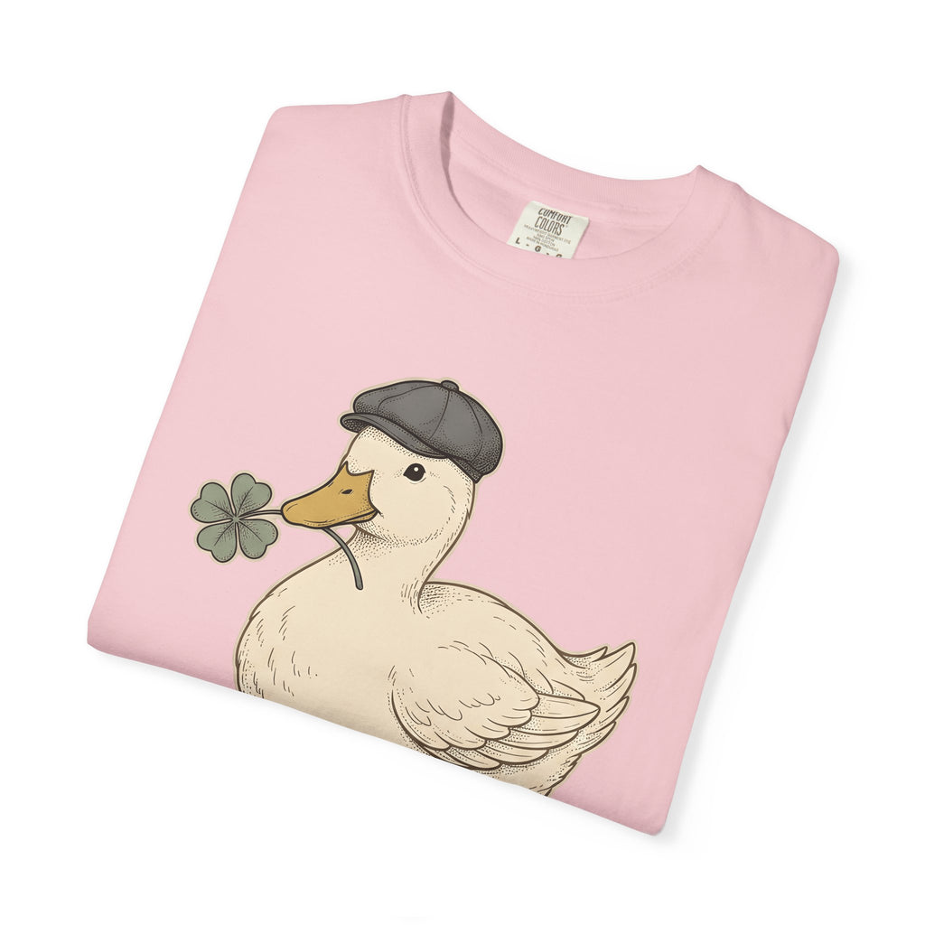 Duck Clover Shirt Holiday Animal Gift Women Cute Tee Shamrock T-Shirt Vacation Fan Cute Tshirt Wildlife Graphic Vintage Cap Tshirt