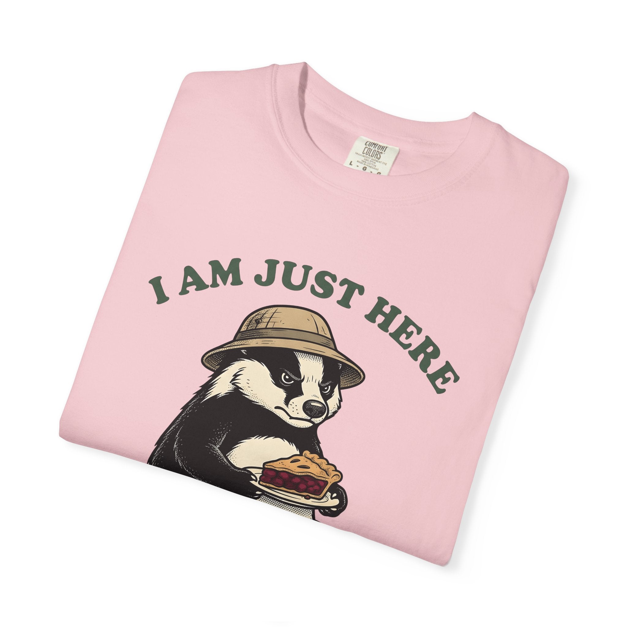 Badger Cake Shirt Desserts Critters Gift Women Heritage Tee Cake T-Shirt Pastry Fan Vintage Tshirt Animal Graphic Outline Pith Helmet Tshirt