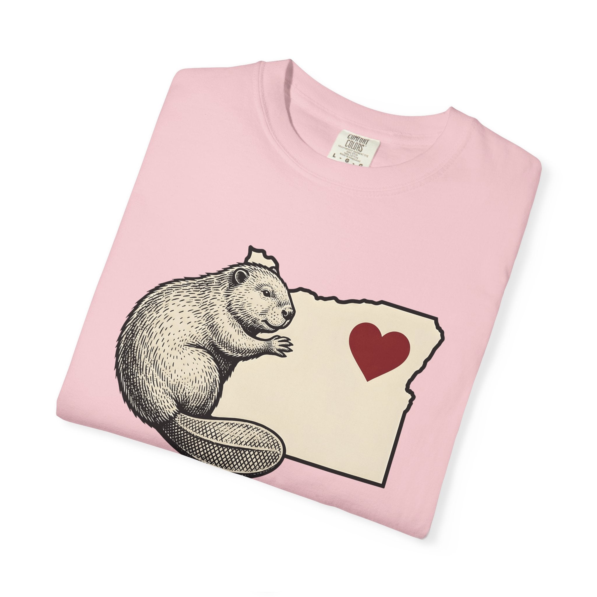 Beaver Illustration Shirt Oregon Wildlife Gift Women Sketch Tee Beaver T-Shirt Pacific Northwest Fan Dam Graphic Retro Love Symbol Tshirt