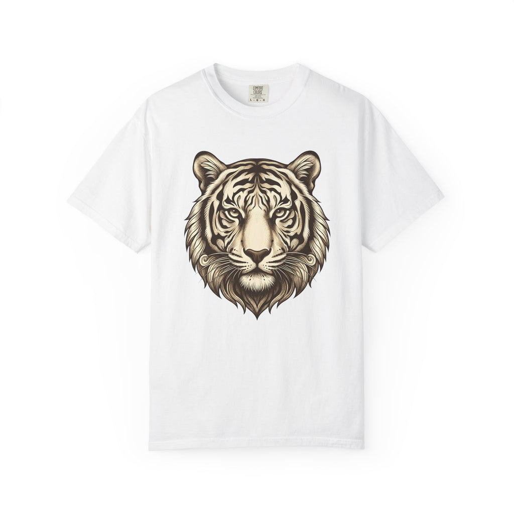 Tiger Face Shirt Animals Wildlife Gift Women Tattoo Tee Tiger T-Shirt Animal Fan Cat Graphic Tshirt Vintage Mandala Tshirt