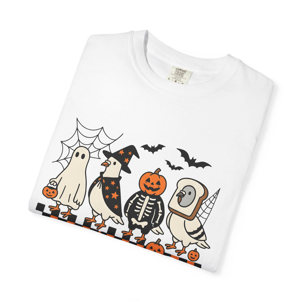 Columbidae Apparel Shirt Halloween Critter Gift Women Line Art Tee Pigeon T-Shirt Spooky Fan Illustration Tshirt Creature Graphic Anime Fall