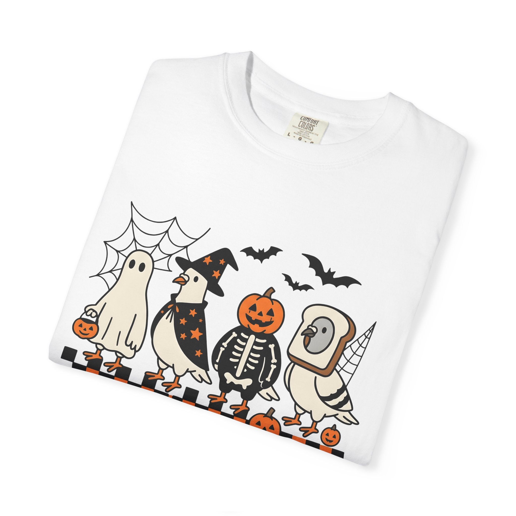 Columbidae Apparel Shirt Halloween Critter Gift Women Line Art Tee Pigeon T-Shirt Spooky Fan Illustration Tshirt Creature Graphic Anime Fall