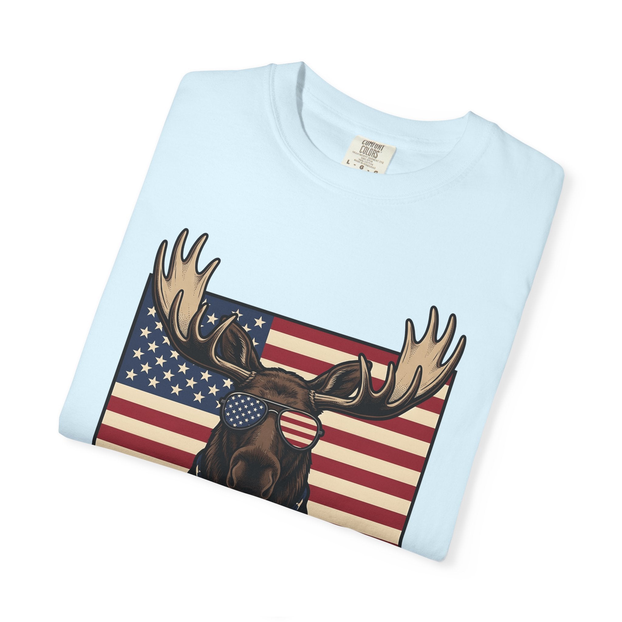 Elk Patriotic Shirt America Wildlife Gift Women Retro Tee Wapiti T-Shirt Patriot Fan Vintage Tshirt Fauna Graphic Sketch Shades Tshirt