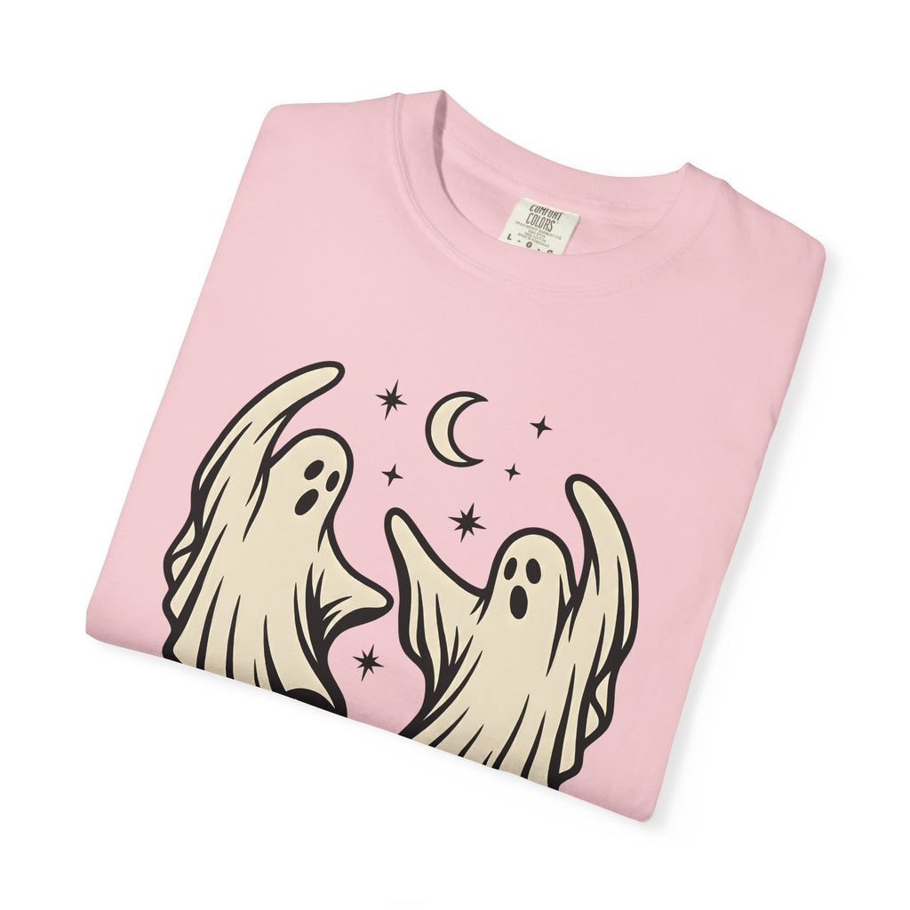Ghost Dancers Shirt Halloween Scary Gift Women Hand Drawn Tee Specter T-Shirt Horror Fan Phantom Tshirt Fright Graphic Clean Full Moon