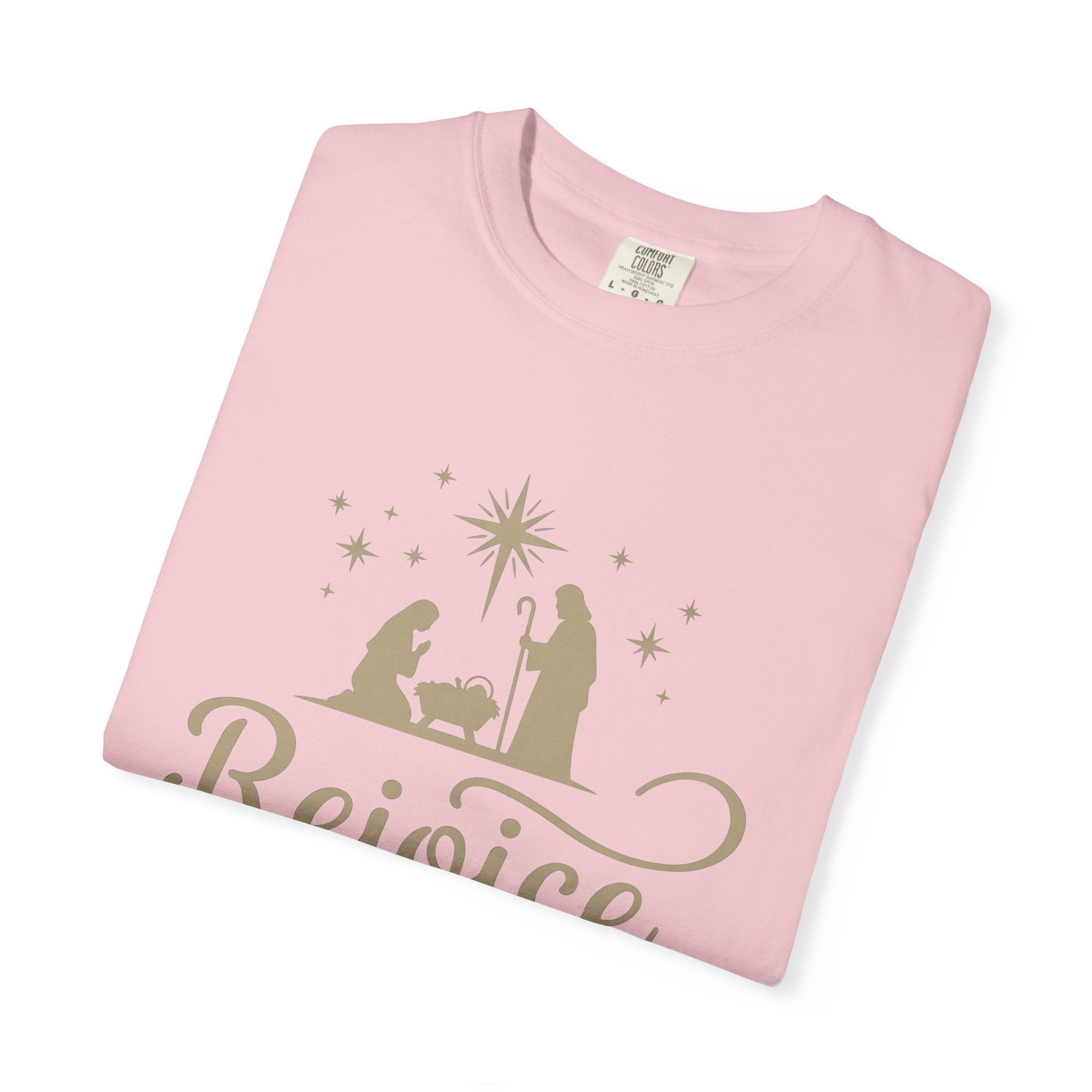 Nativity Display Shirt Christmas Religion Gift Women Simple Tee Creche T-Shirt Christmas Fan Christian Tshirt Biblical Graphic Retro Shining