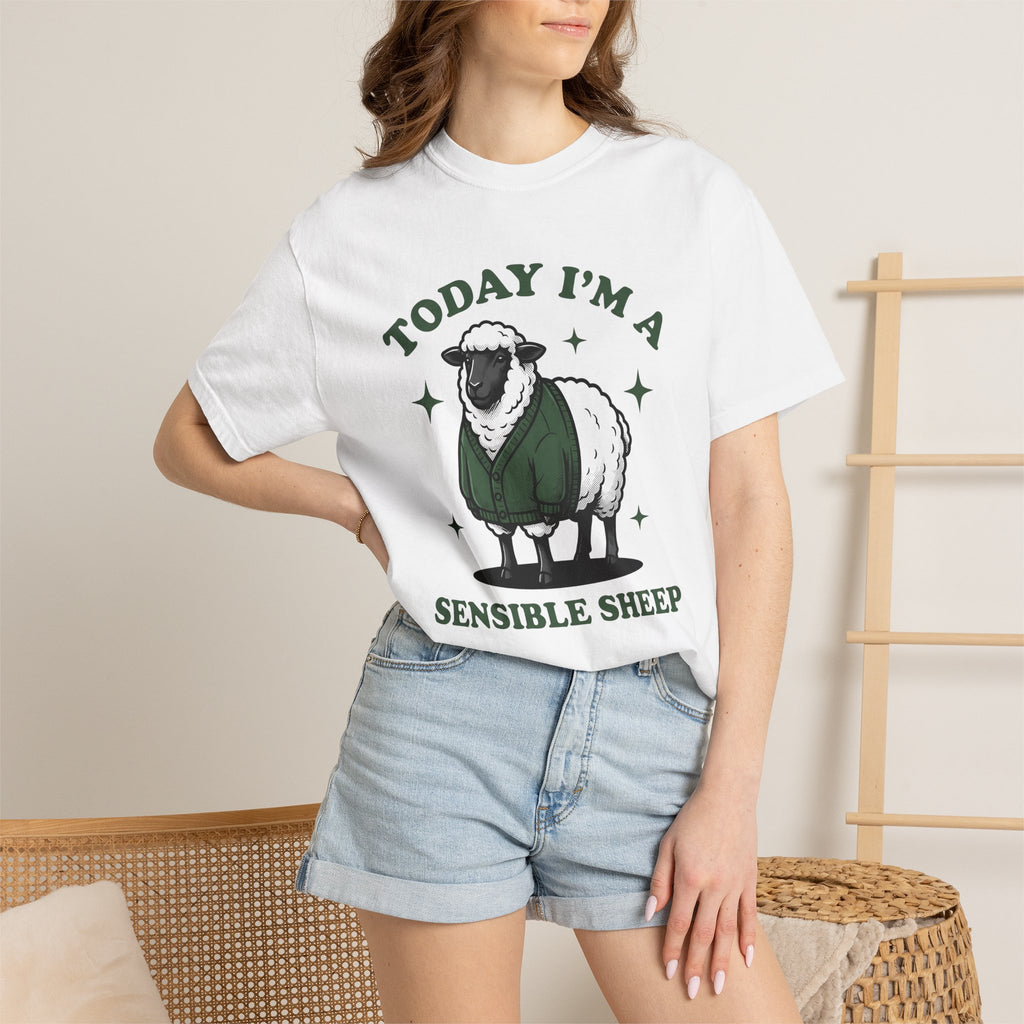 Sheep Sweater Shirt Funny Animal Gift Women Cartoon Tee Lamb T-Shirt Humor Fan Cartoony Tshirt Creature Graphic Vintage Stars Tshirt