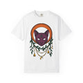 Magical Cat Shirt Boho Chic Metaphysical Gift Women Tribal Tee Kitty T-Shirt Bohemian Fan Ethnic Tshirt Spiritual Graphic Abstract Crescent