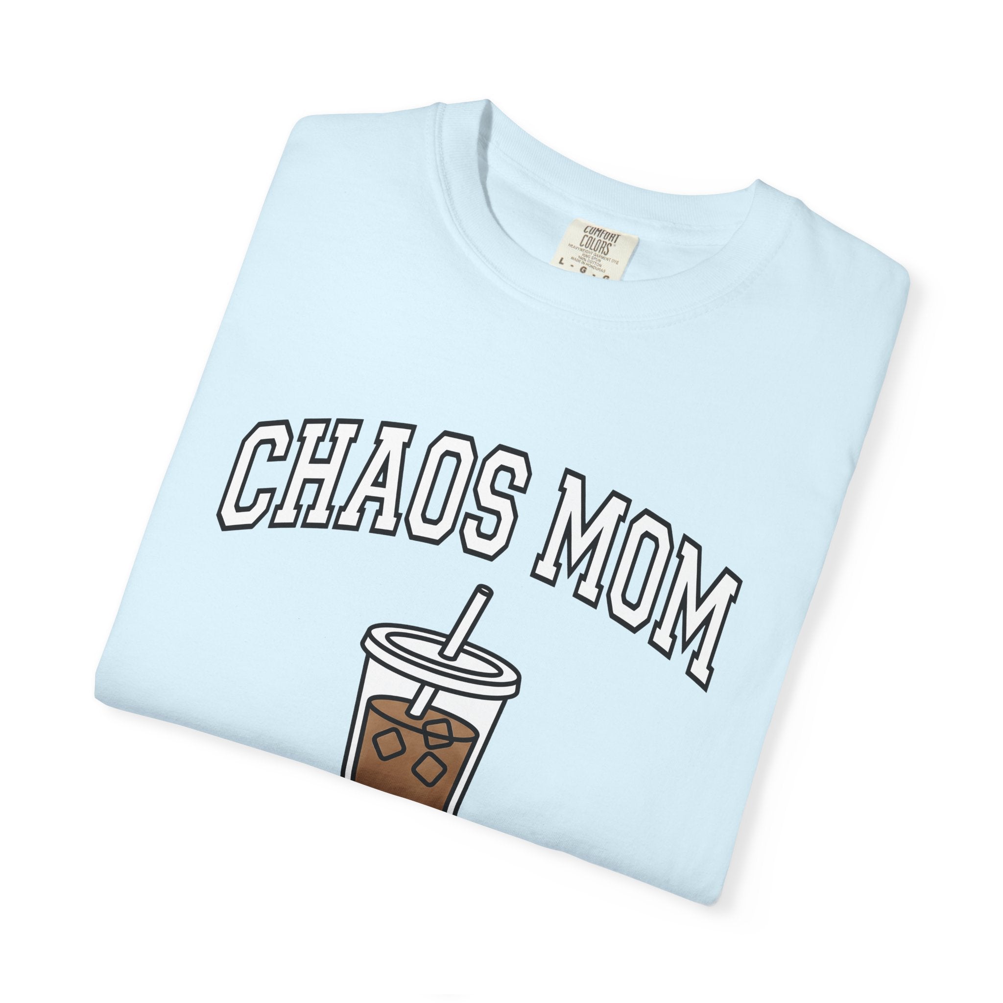 Iced Coffee Cup Shirt Mom Coffee Gift Women Bold Graphic Tee Cold Brew T-Shirt Mother Fan Caffeinated Graphic Minimalist Ice Cubes Tshirt