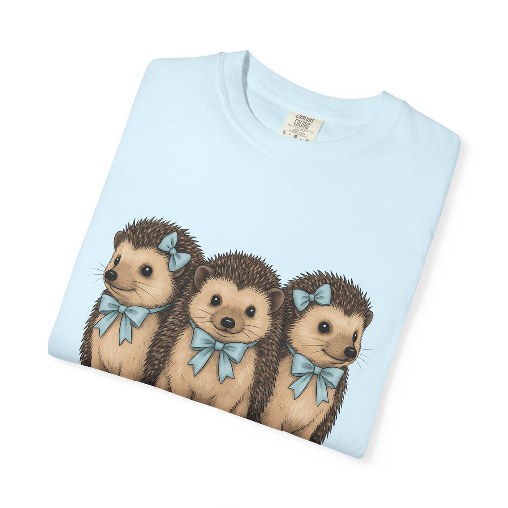 Hedgehog Pack Shirt Easter Pets Gift Women Doodle Tee Porcupine T-Shirt Easter Fan Hedgehog Graphic Quill Doodle Tshirt Classic Cerulean