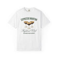 Coffee Martini Shirt Coffee Beverages Gift Women Line Art Tee Espresso T-Shirt Coffee Fan Cappuccino Tshirt Drink Graphic Sketch Roasted