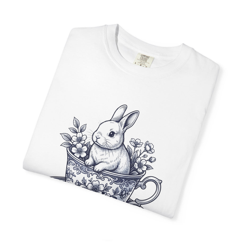 Rabbit Cup Shirt Easter Wildlife Gift Women Retro Tee Mug T-Shirt Easter Fan Coffee Mug Tshirt Wildlife Graphic Sketch Flower Tshirt