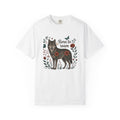 Wolf Flower Shirt Animals & Flowers Outdoors Gift Women Bohemian Tee Wildflower T-Shirt Wildlife Fan Nature Graphic Tshirt Retro Moth Tshirt