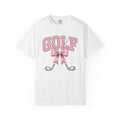 Golf Gear Shirt Golf Females Gift Women Cartoon Tee Golf Equipment T-Shirt Golfer Fan Comic Tshirt Ladies Graphic Old School Knot Tshirt