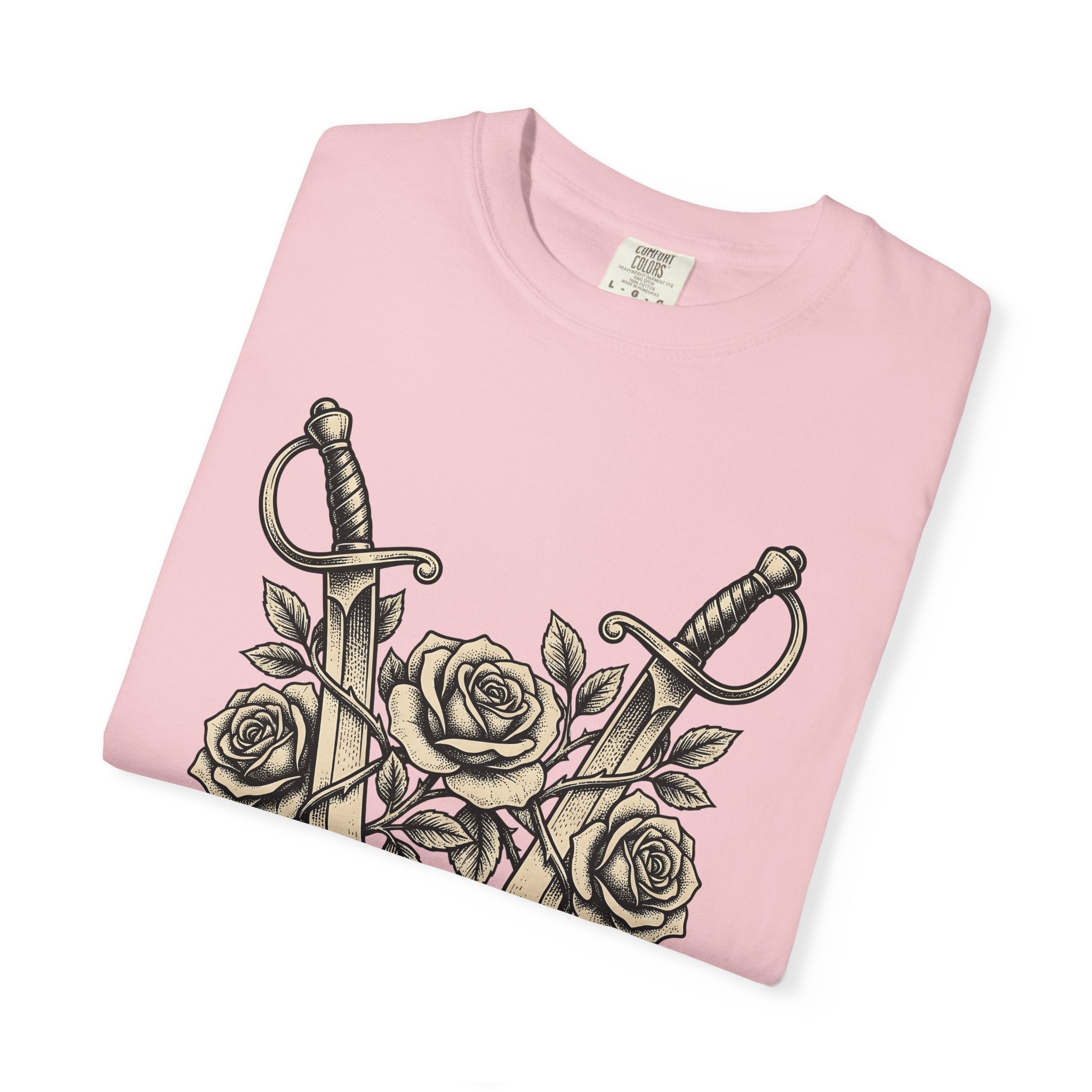 Stiletto Flower Shirt Floral Spooky Gift Women Sketch Tee High Heel Flower T-Shirt Florist Fan Drawing Graphic Tshirt Old School Bouquet