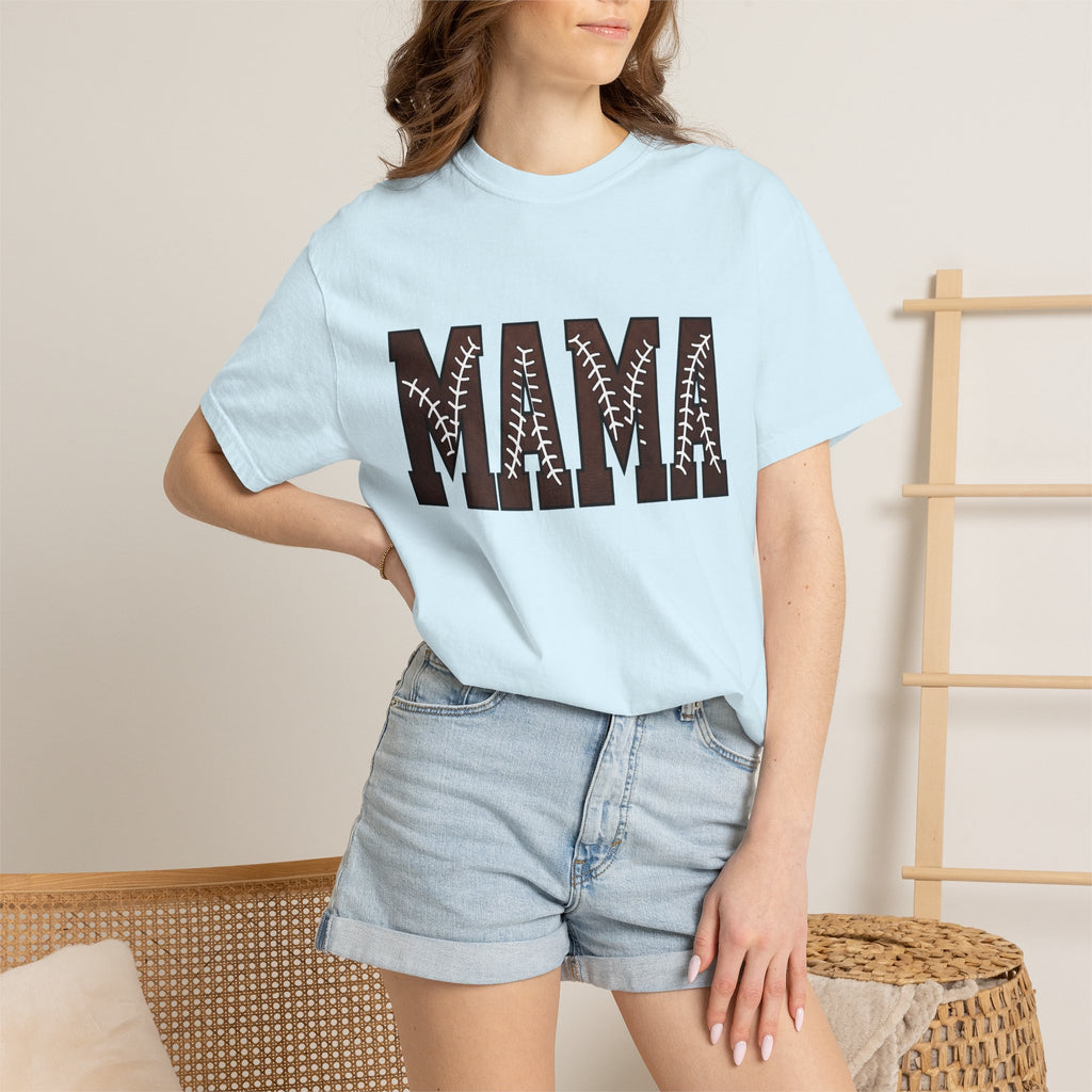 Baseball Text Shirt Mom Sports Gift Women Sporty Tee Baseball T-Shirt Mom Fan Athletic Tshirt Sports Graphic Retro Stitching Tshirt