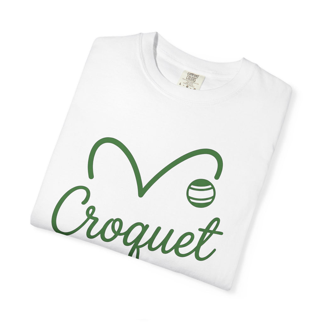 Croquet Clubs Shirt Croquet Patio Gift Women Modern Tee Mallet T-Shirt Croquet Fan Contemporary Tshirt Outdoor Design Classic Ball Tshirt